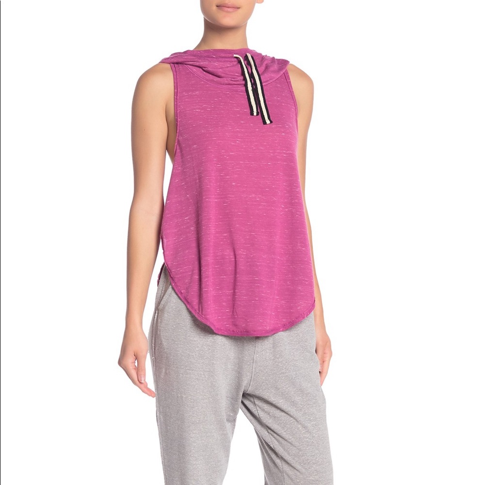 SALE Free People Splitting Energy Hooded Tank